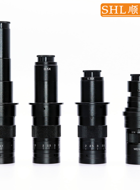 SHL/顺华利 XDC-10A光学显微镜镜头 单筒0745镜头 配件180X连续变倍工业显微镜视觉检测镜头0.35/0.5/1X目镜