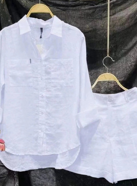 Solid color short sleeved shorts two-piece set纯色短袖短裤女