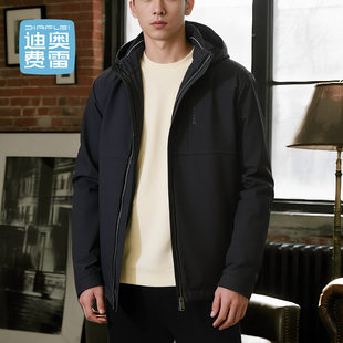 迪奥费雷秋冬新款棉服男士连帽棉服保暖短款仿丝棉外套上衣服潮牌