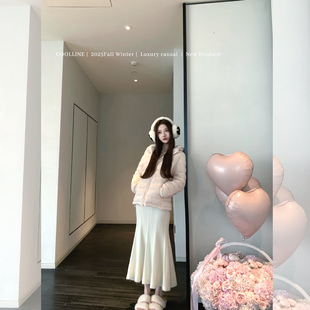 COOLLINE林子熙 巴黎橱窗 本期b入！温柔重磅羊驼针织长款半身裙