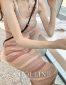 美人鱼 传说 纯欲短款 COOLLINE林子熙 针织连衣裙修身 背心裙长裙