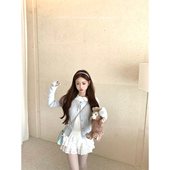 COOLLINE林子熙 上衣 小千金2色蝴蝶结全羊毛开衫 丘比特 调色盘