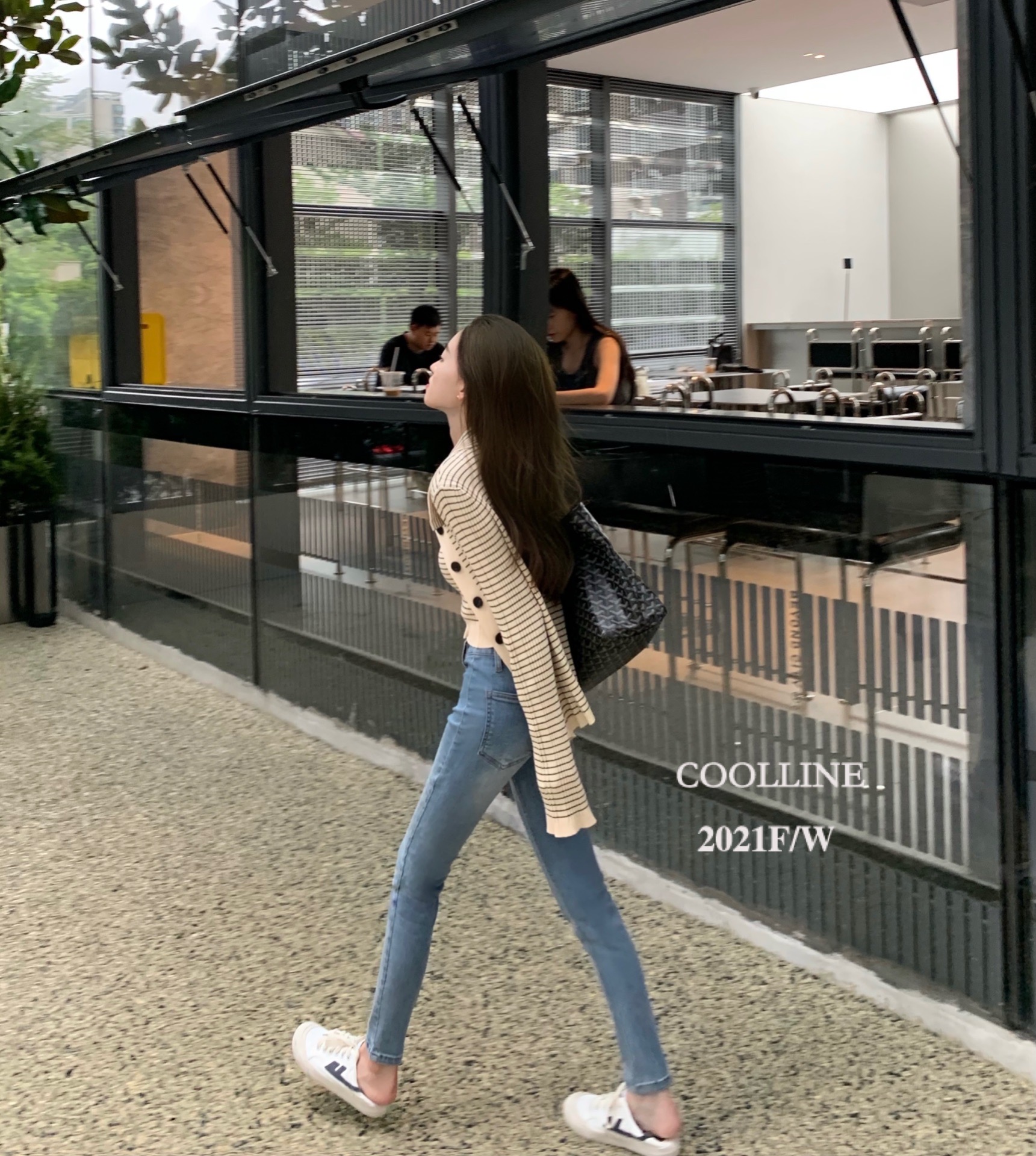 coolline小个子专属灰色高腰铅笔