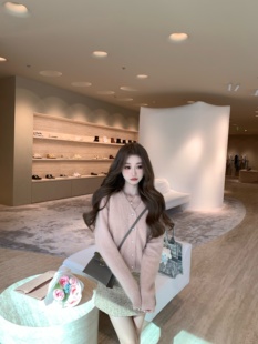 套装 COOLLINE林子熙 高端浣熊绒气质珍珠扣针织衫 小贵气 女 Dio