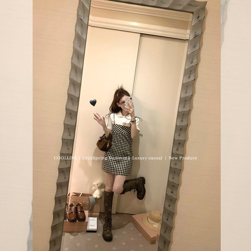 COOLLINE林子熙miu系吊带裙