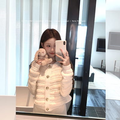 COOLLINE林子熙重工白色开衫