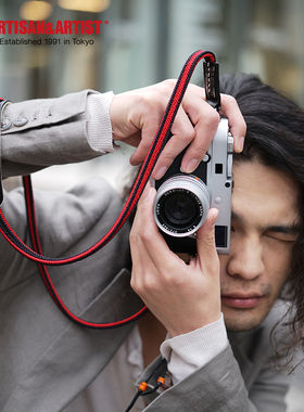 AA工匠艺人ARTISAN&ARTIST真丝拼色蚕丝高端手工扁平缎面编织相机背带肩带适用徕卡M10M11Q3富士X100VI圆扣