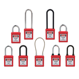 Bozzys工业38钢制缆绳绝缘loto上锁挂牌隔离工程塑料安全挂锁贝迪