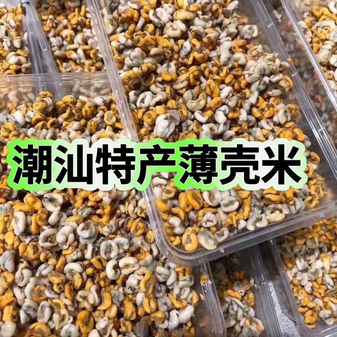 潮汕特产新鲜大粒薄壳米海鲜网红海瓜子真空包装不带贝壳类海鲜