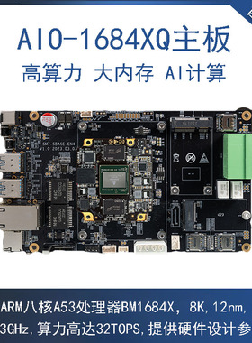 AIO-1684XQ八核高算力AI主板32T算力BM1684X 开放SDK SOPHON