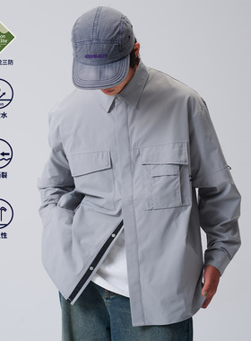 BUTTBILL BETA Solotex/特氟龙三防 23FW垂钓衬衫可短袖衬衣宽松