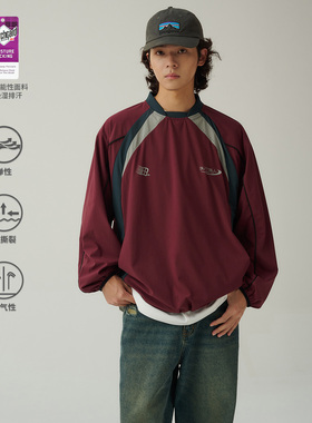 BUTTBILL BETA 23FW 思高洁吸湿排汗足球衣宽松拼色领口运动卫衣