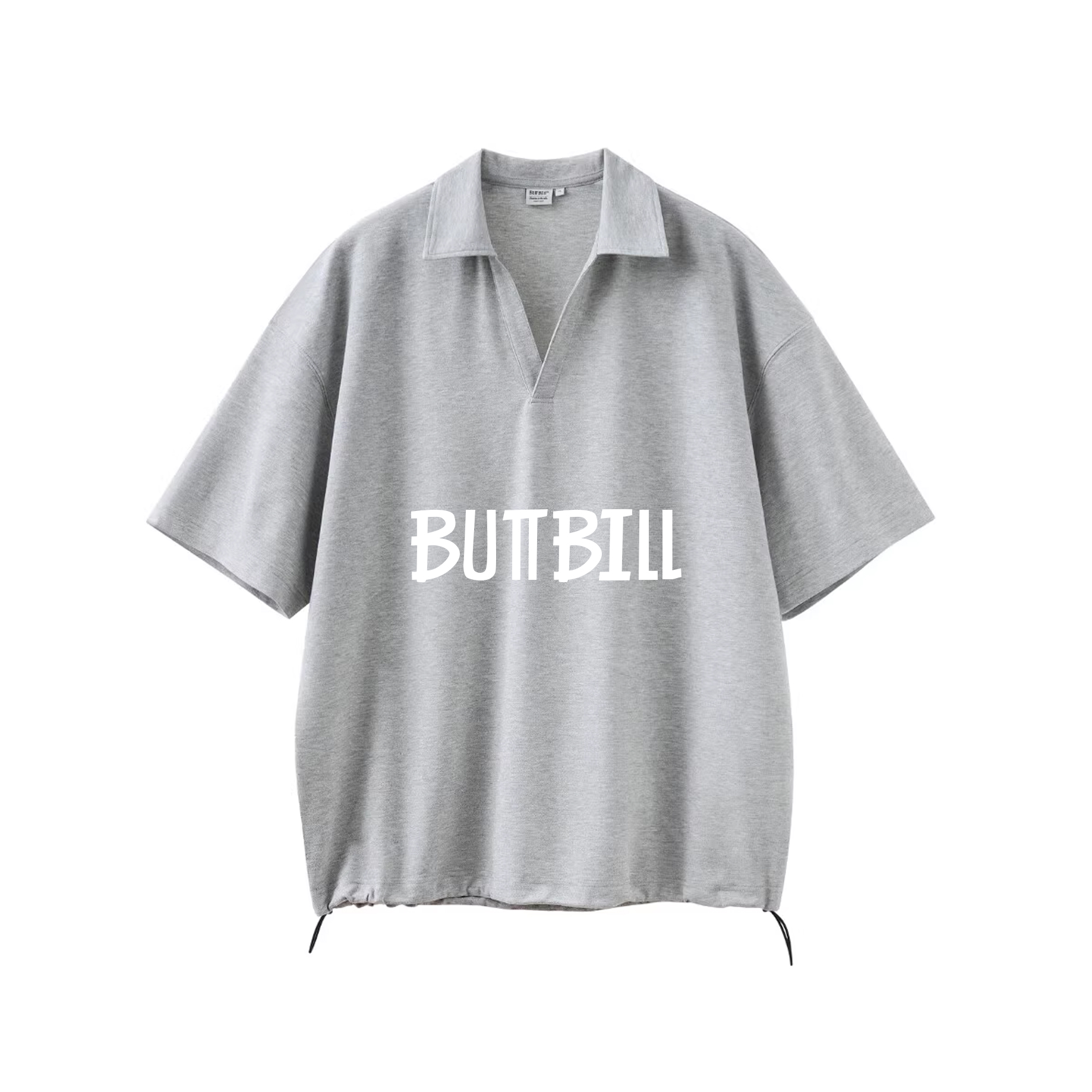 BUTTBILL24SS复古Sorona凉感抗菌日系水洗V领polo衫短袖T恤情侣