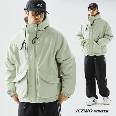 加厚棉服外套冬季美式连帽棉袄