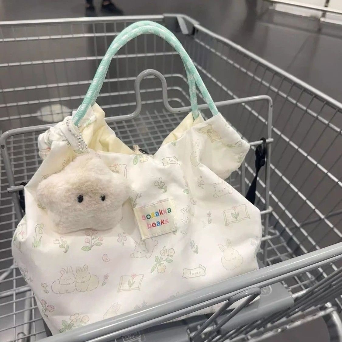 立减5元通勤薄荷曼波帆布包