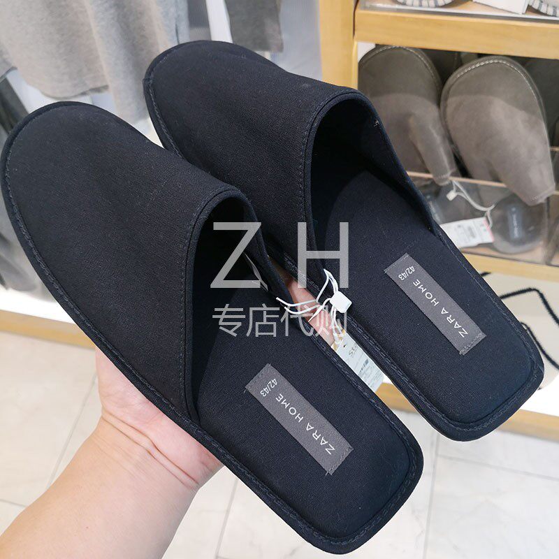 ZARA HOME亚麻男士家居鞋拖鞋居家鞋室内鞋新款拖鞋家居创意拖鞋