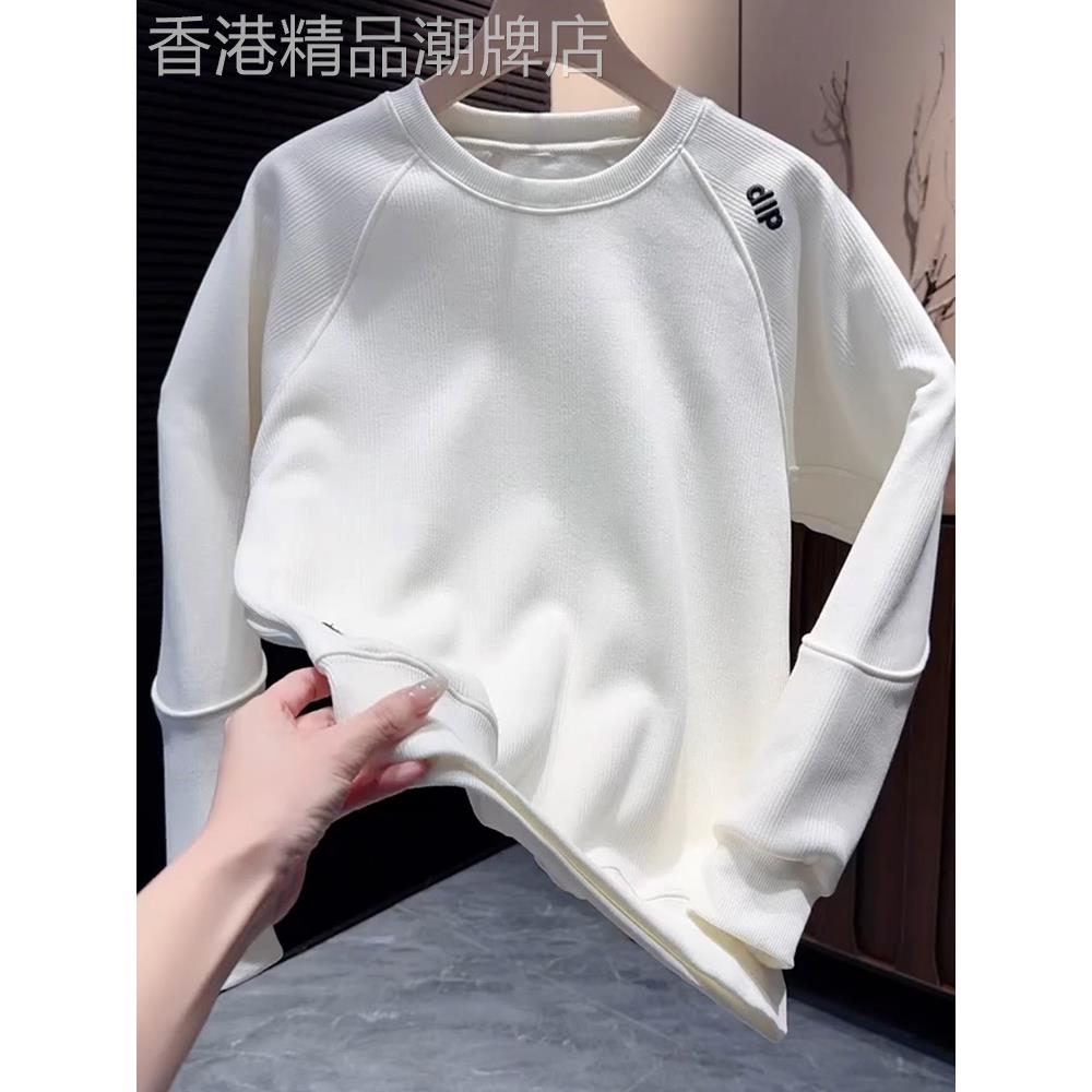 穿出舒适感~匠心制作!一眼就爱上！休闲宽松透气圆领长袖卫衣男潮