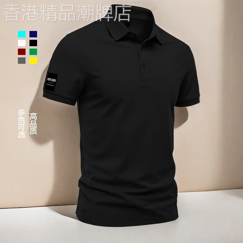 夏季薄款商务纯棉修身短袖T恤男POLO衫翻领休闲新款半袖T恤上衣