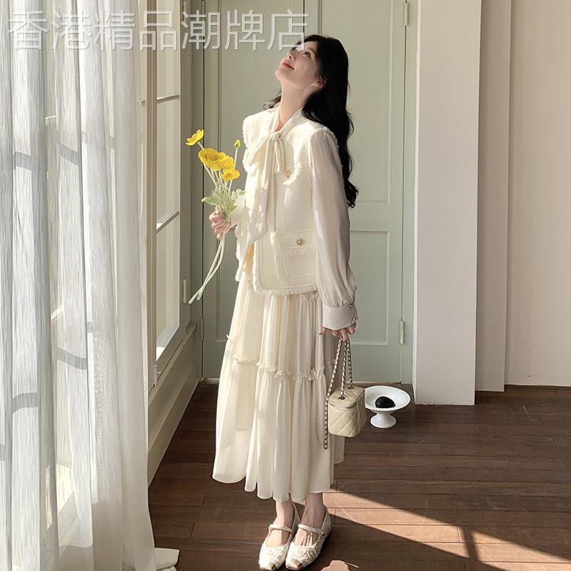 法式气质洋装女春秋2026新款大方得体高级感小香风马甲裙子套装
