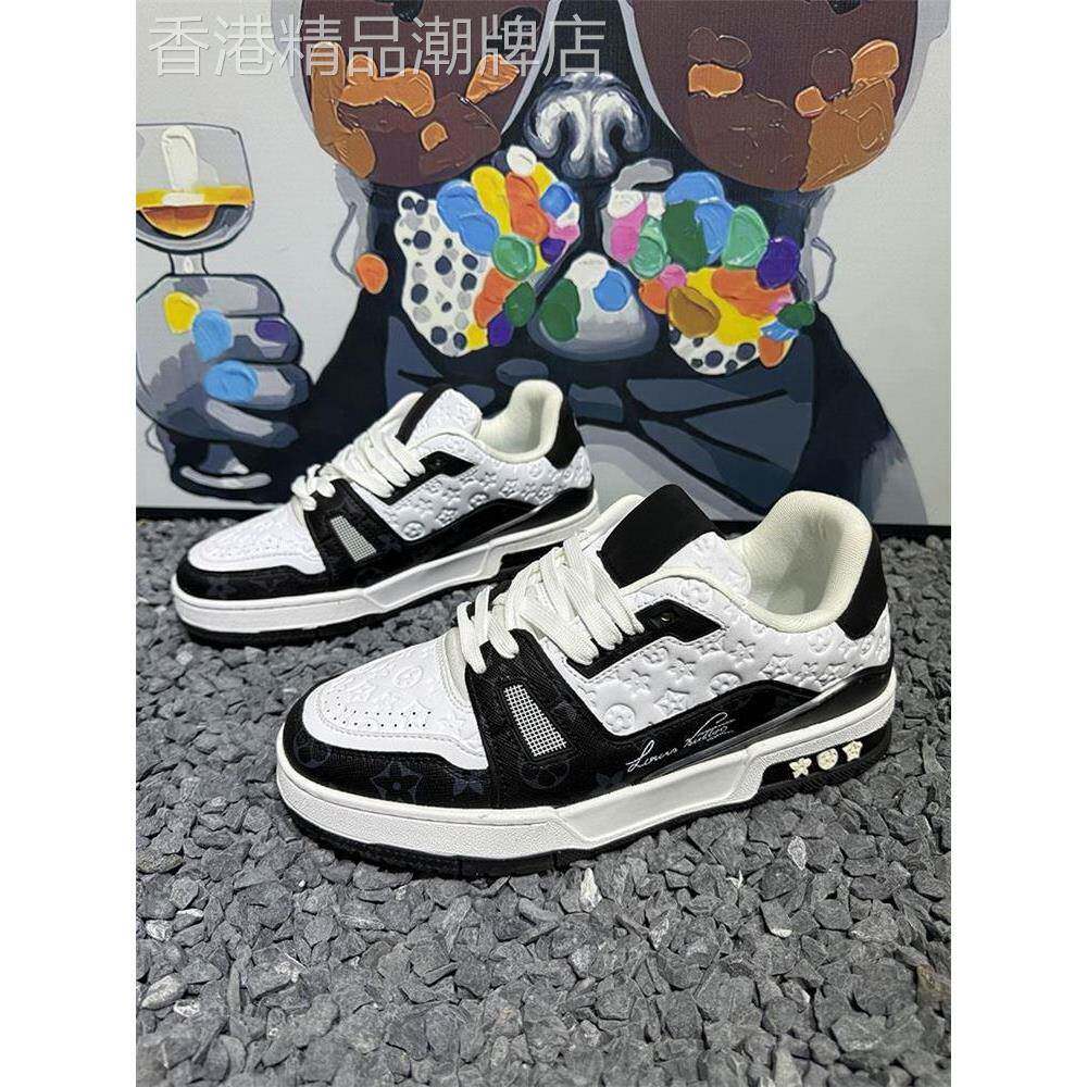 潮牌男鞋2025年秋季时尚休闲鞋男潮流轻便防滑板鞋大码软底运动鞋