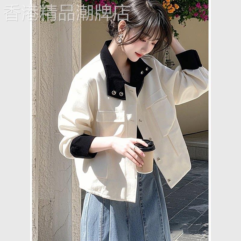 小香风棒球服外套女2026新款春秋宽松时尚休闲小个子短款夹克上衣