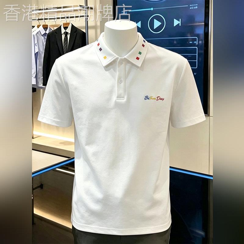 轻奢美式重磅刺绣polo衫短袖男2026夏季休闲半袖潮流宽松翻领T恤