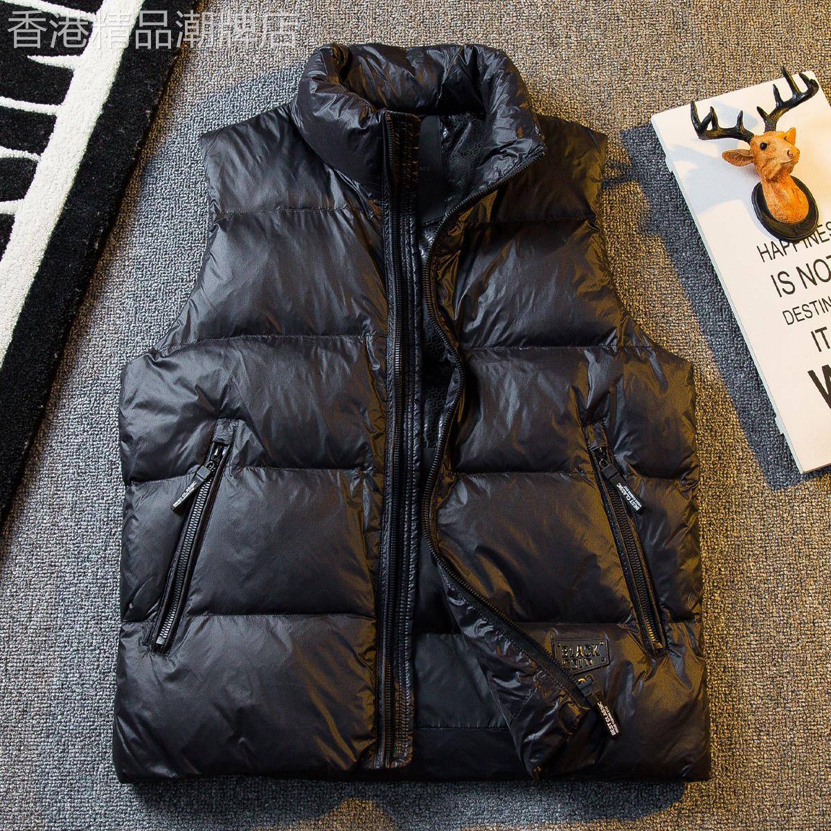 潮牌极简风轻薄高档羽绒马甲男冬季保暖无袖背心时尚马夹坎肩外套