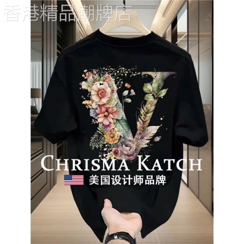 出口美国⭐Chrisma Katch~全棉短袖宽松潮流痞帅高档半袖上衣男装