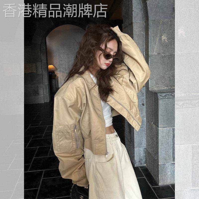 美式复古棒球服外套女2026春季新款高级感超好看的短款飞行外套夹