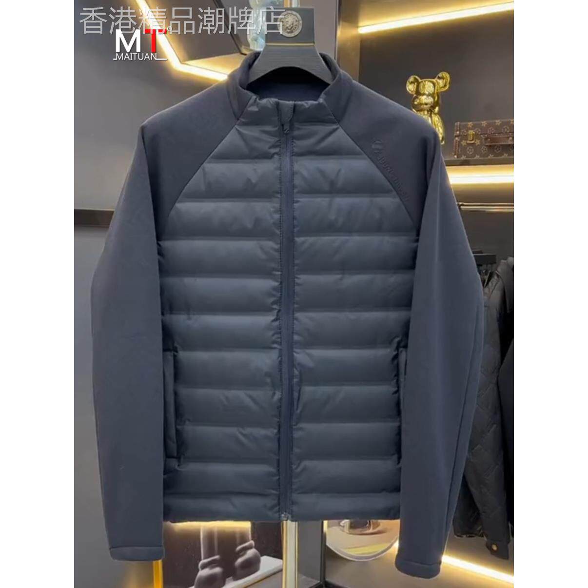 高端轻薄羽绒服男士外套秋冬季2025新款加厚保暖立领休闲夹克男款