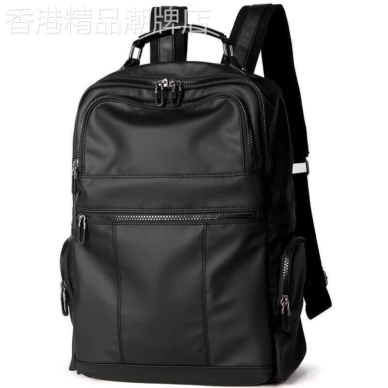 香港新款休闲揹包男双肩包时尚大容量牛津布料旅行包大学生电脑包