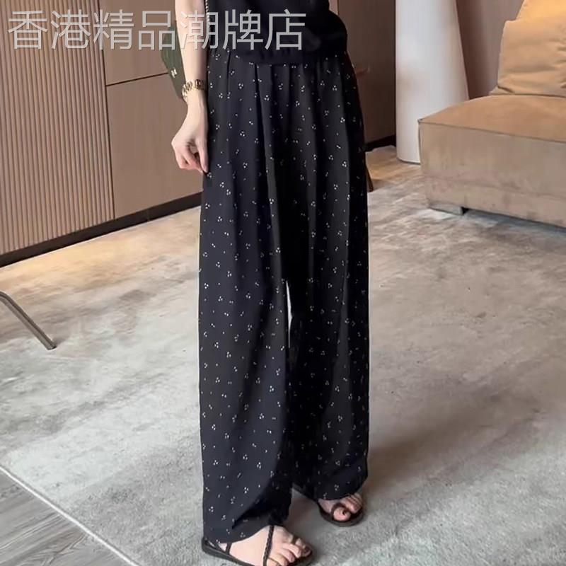 大码松紧腰洋气宽松显瘦休闲裤女2026夏季新款高腰垂感防晒长裤子