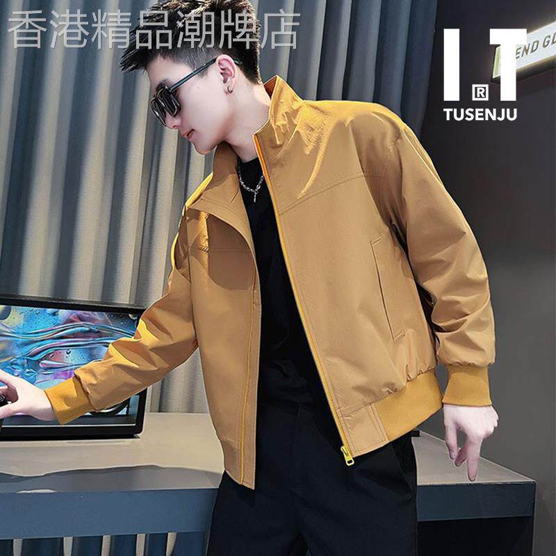 香港潮牌痞帅休闲夹克男款潮流帅气上衣2025新款春秋季高级感外套