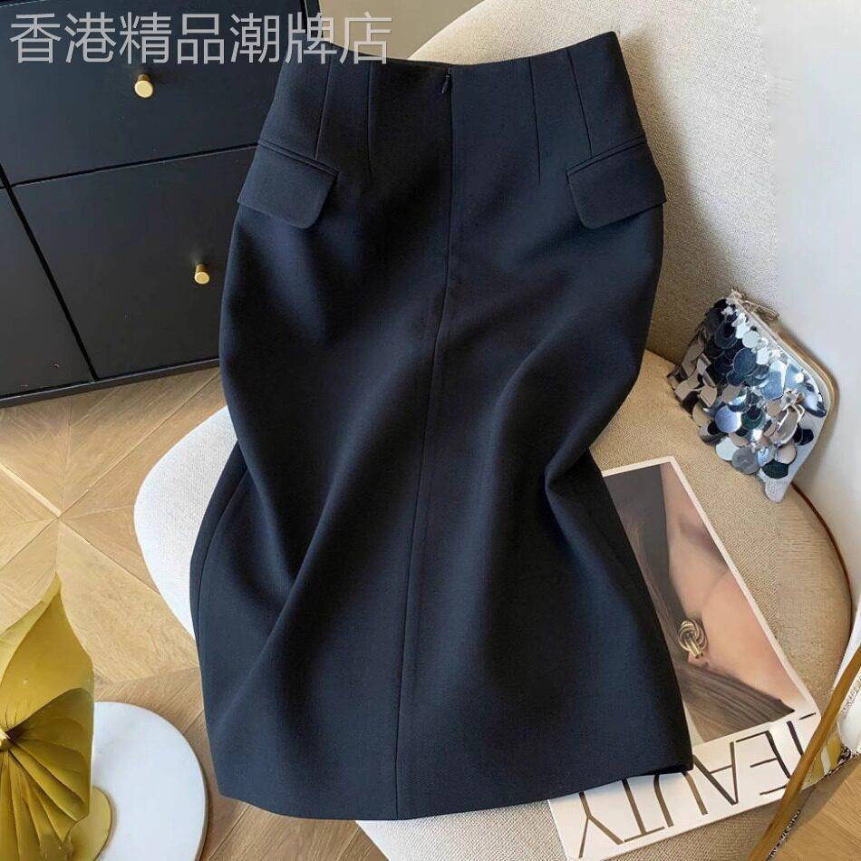 黑色半身裙女2026新款夏季薄款高腰小个子高级感职业西装中长裙子