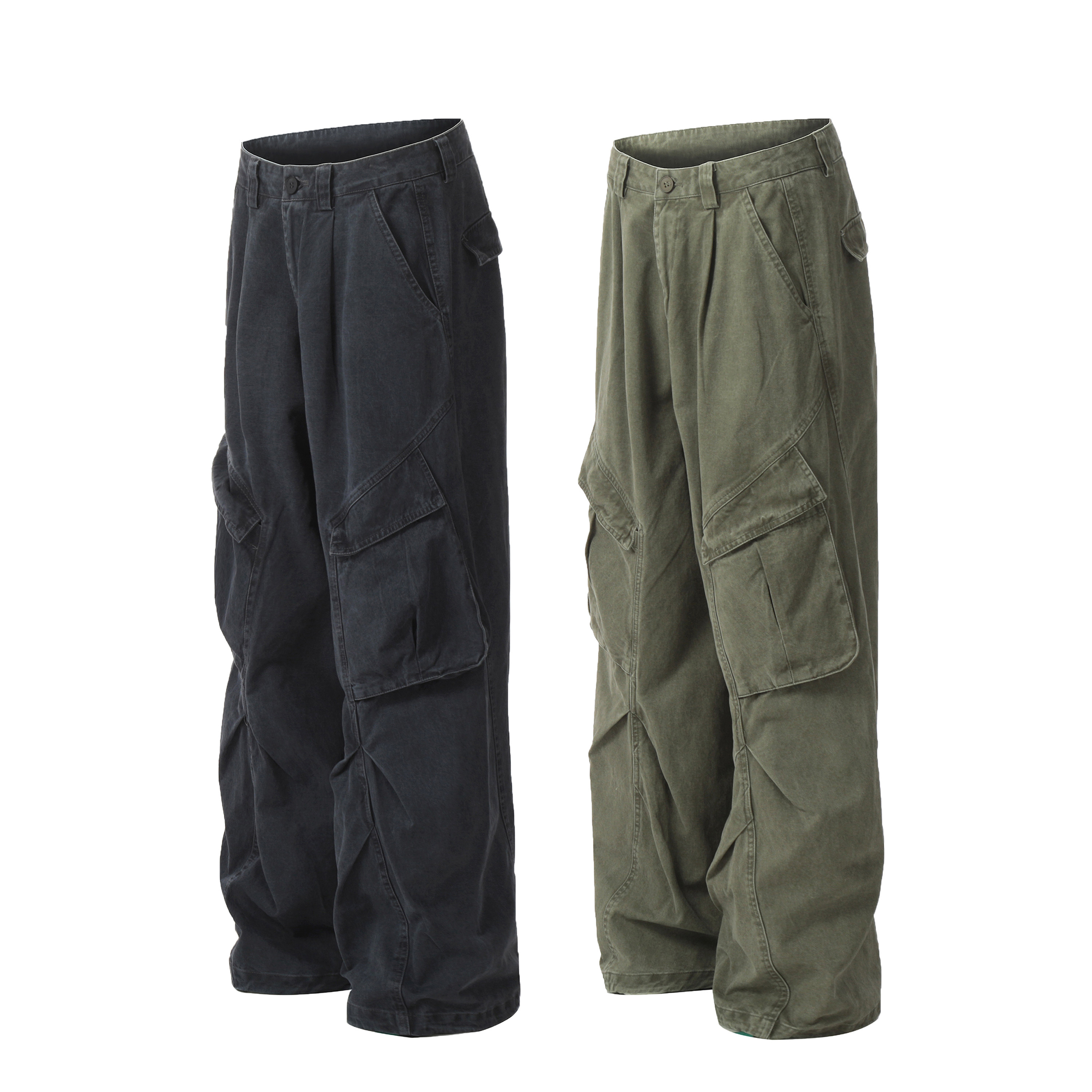 Goinsk 美式工装裤男生2026春夏新款复古阔腿裤多口袋宽松直通裤,男装,牛仔裤,淘宝优惠券,粉丝福利购,淘宝优惠卷