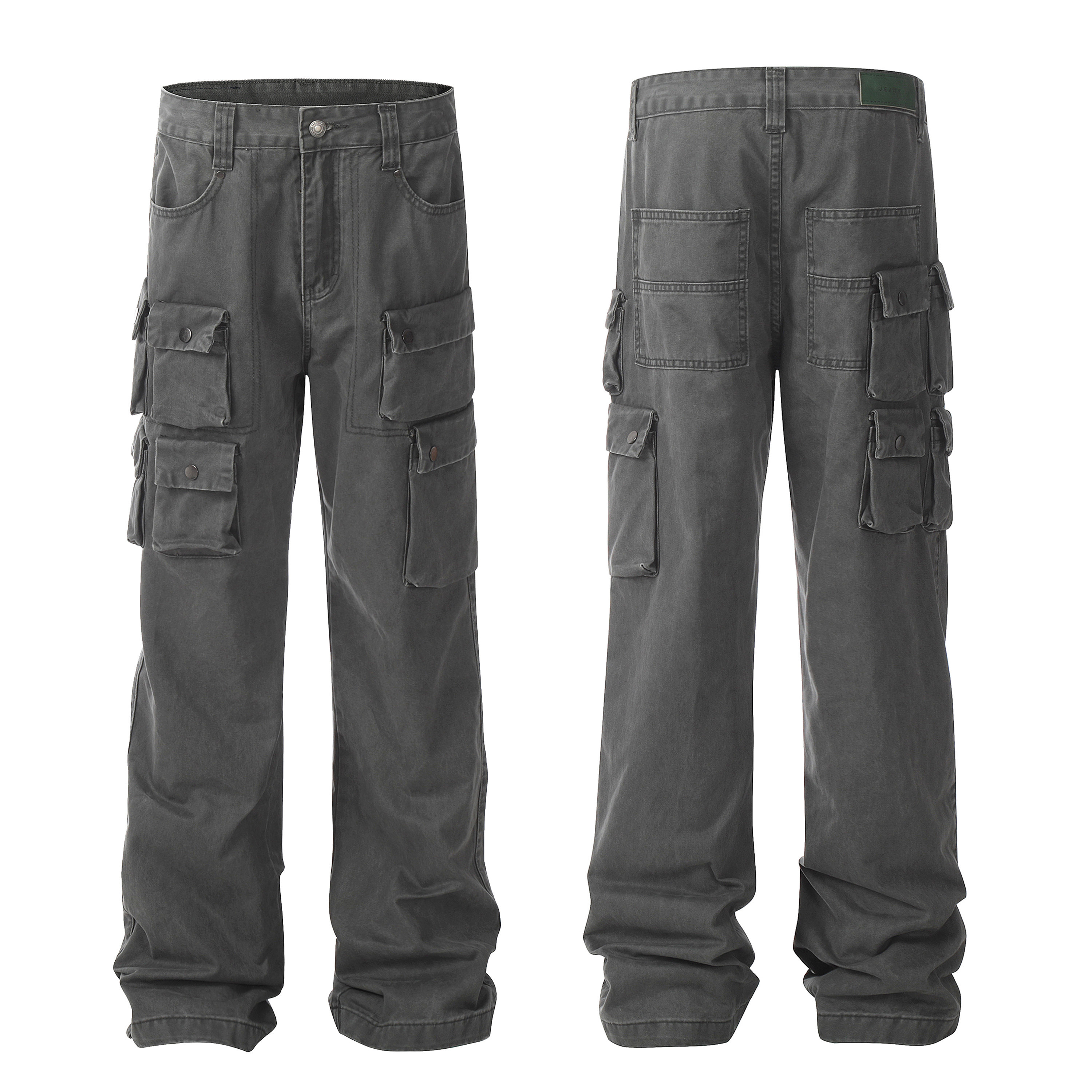 Goinsk 工装牛仔裤男美式多口袋炮弹伞兵裤子户外春夏宽松阔腿裤,男装,休闲裤,淘宝优惠券,粉丝福利购,淘宝优惠卷