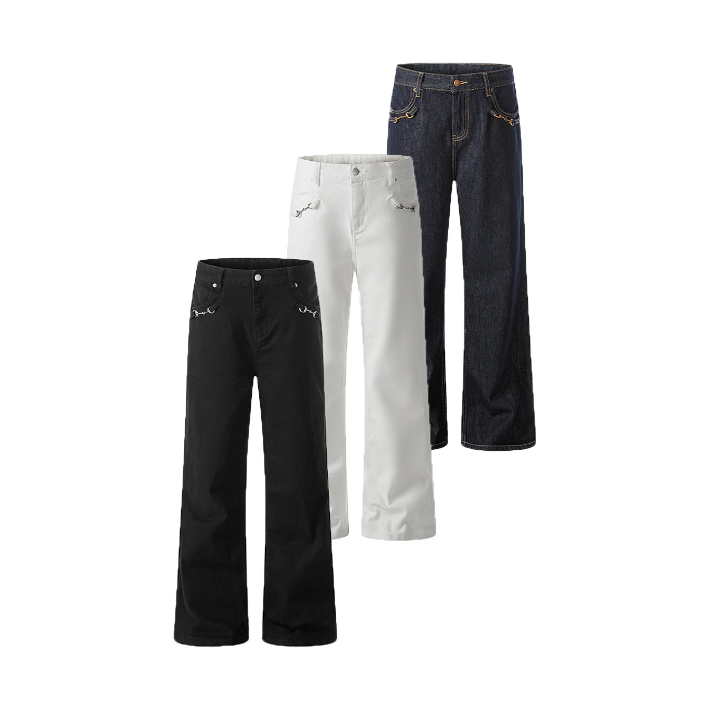 Goinsk休闲微喇牛仔裤男春夏季微弹三色阔腿裤cleanfit马蹄扣裤子,男装,牛仔裤,淘宝优惠券,粉丝福利购,淘宝优惠卷