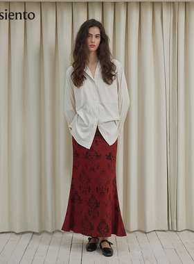 【明星同款】me siento 连帽奶油米长袖衬衫