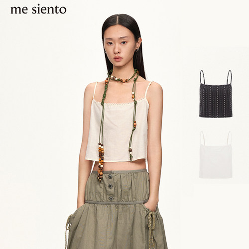mesiento吊带设计感吊带背心