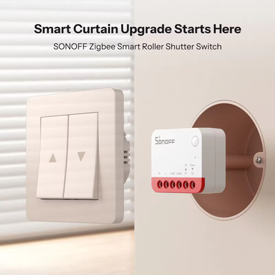 Sonoff MINI-ZBRBS 窗帘开关改装件 Alexa语音定时Home Assistant