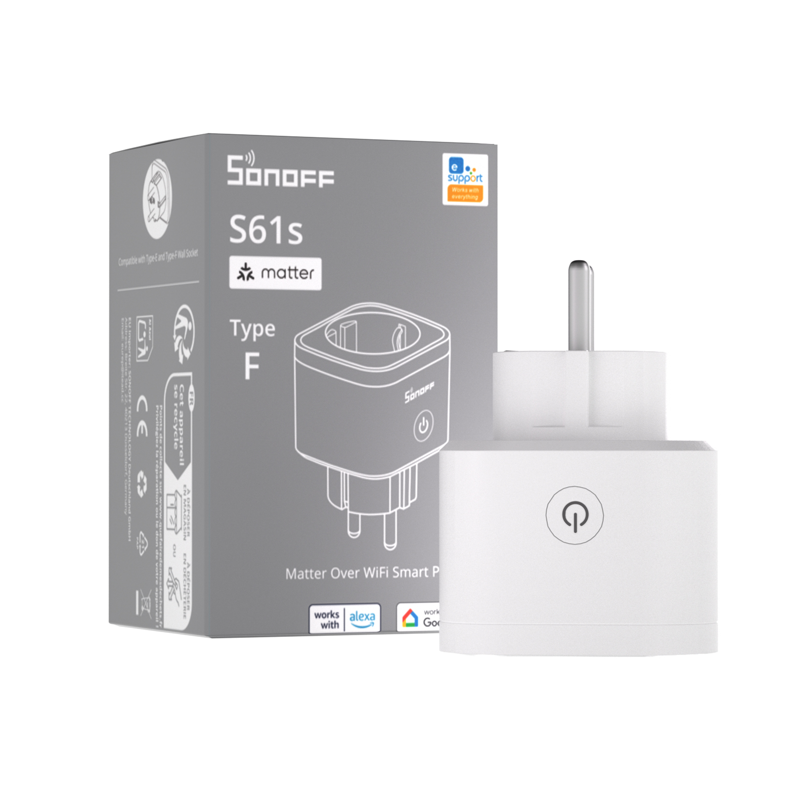 Sonoff S61TPF Wifi智能Matter定时电量统计插座远程控制