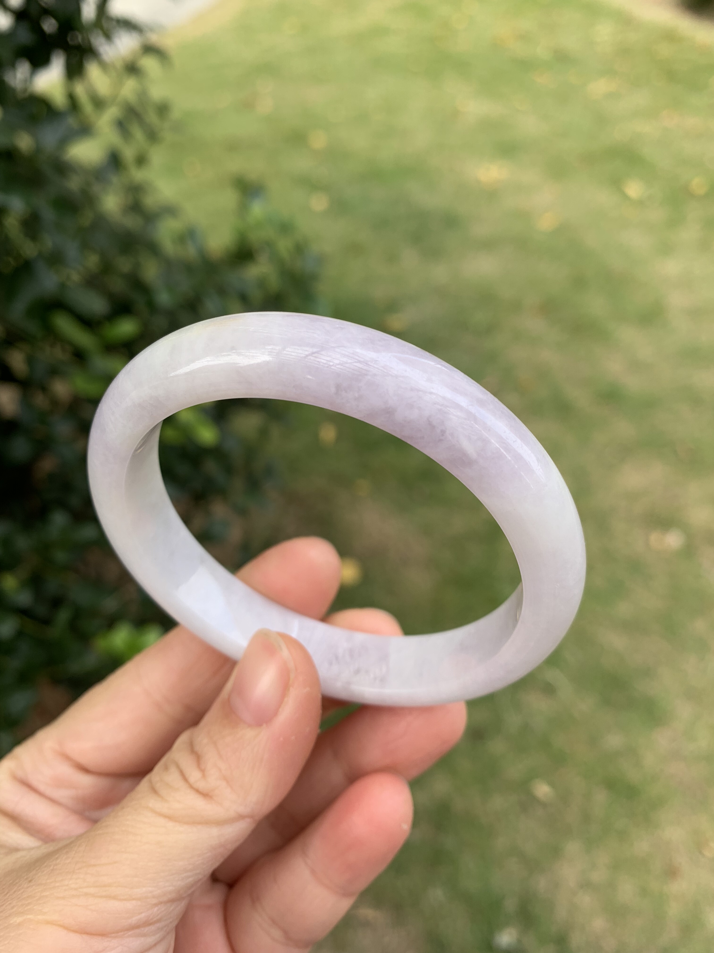 57-11.5-7.6缅甸纯天然A货翡翠紫罗兰有天然石纹证书917保真