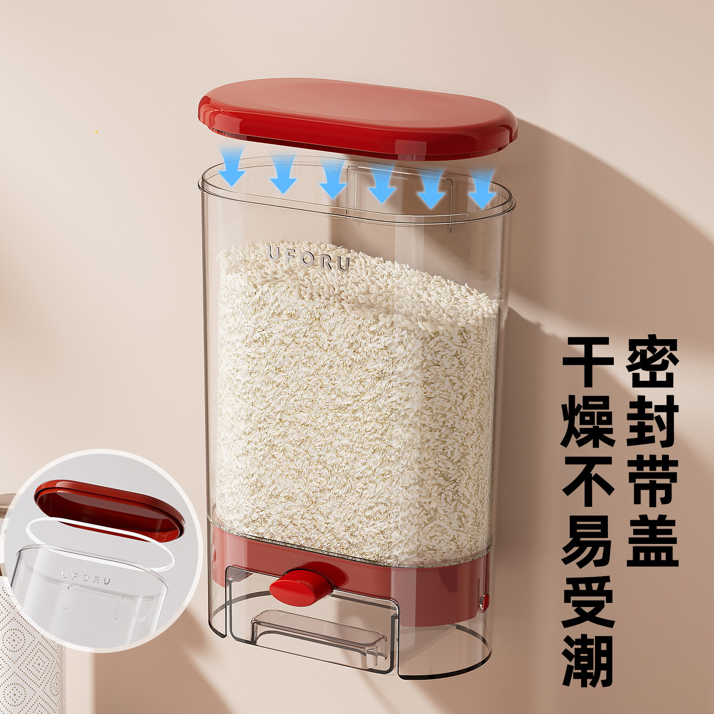 壁挂式米桶家用厨房防虫