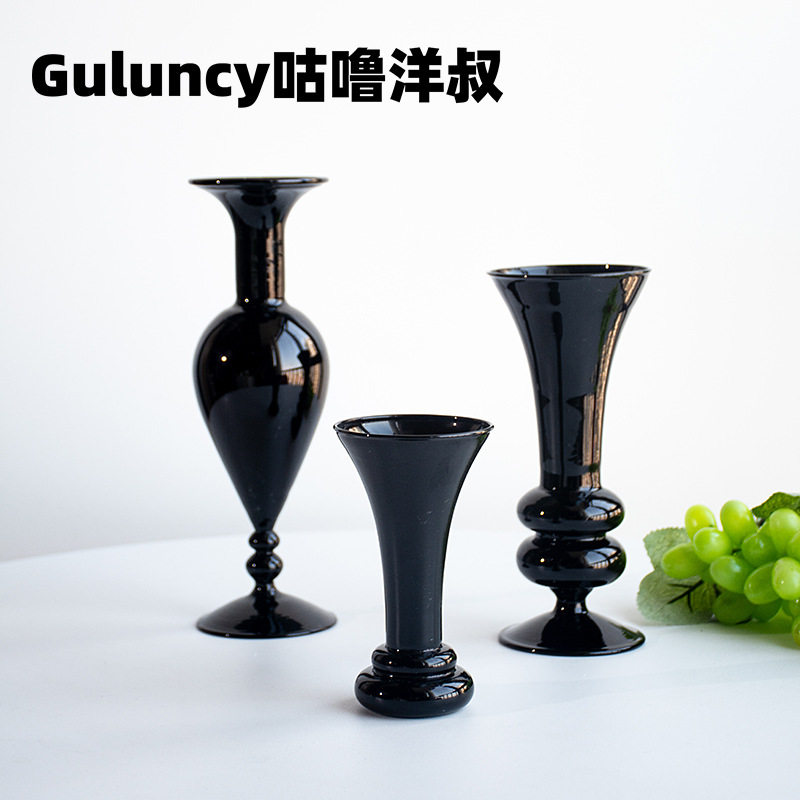 轻奢颜值玻璃花瓶摆件彩