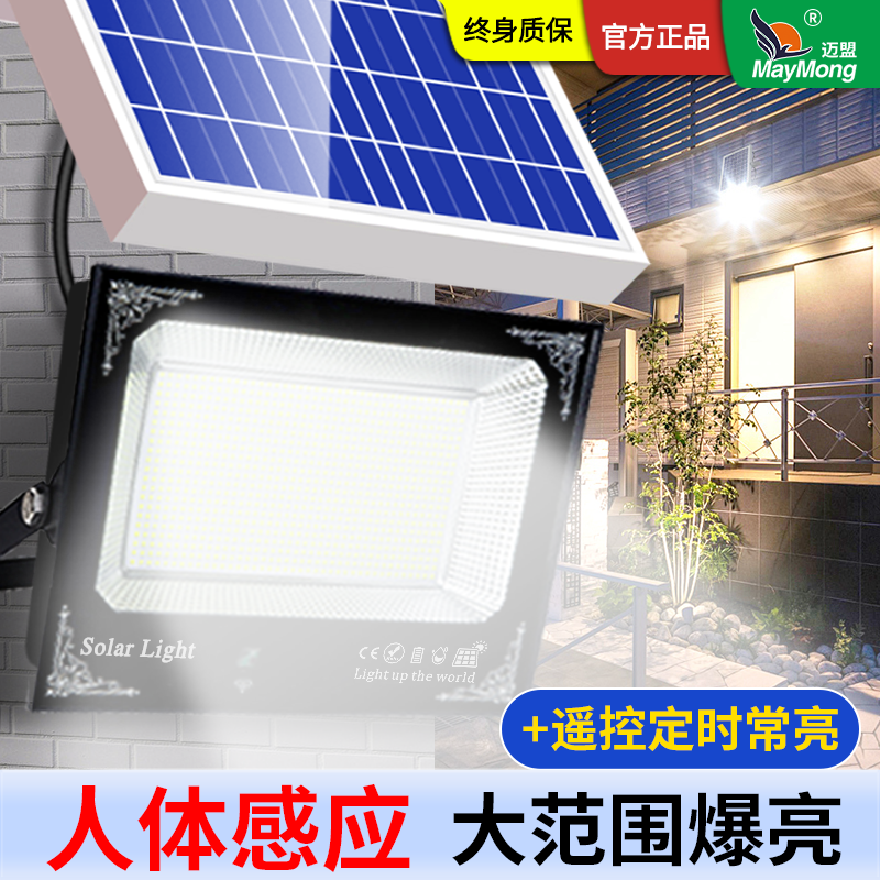 太阳能灯户外庭院灯一拖二新农村太阳能路灯家用室内照明大功率灯