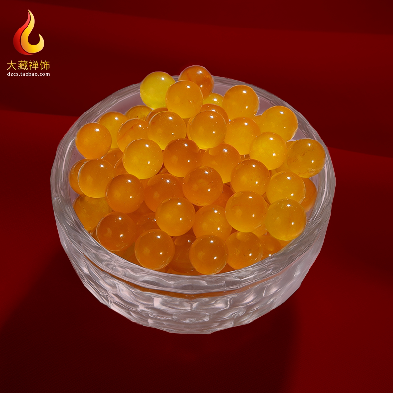 佛像佛塔宝瓶修供曼扎盘 七供八供七宝石 上乘黄玛瑙曼扎1两