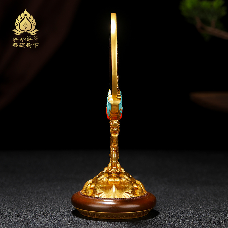 慧宝准提镜摆件铜家居摆件准提宝镜用品19cm