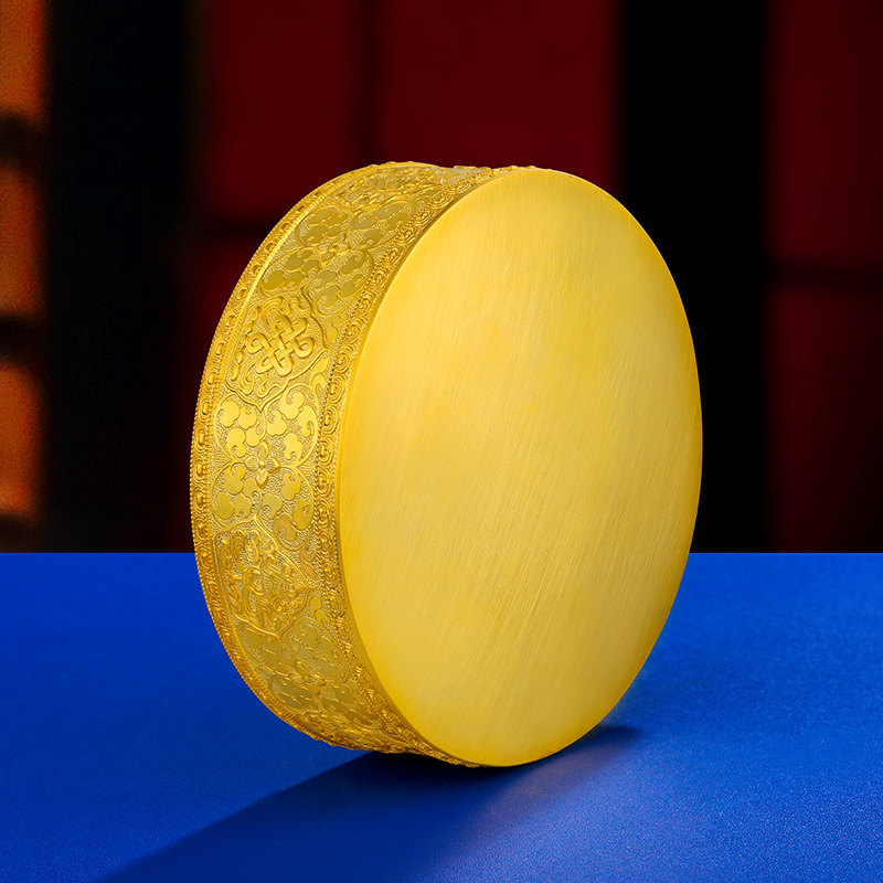 曼扎盘修盘S990纯银镀金八吉祥平花曼茶罗基盘曼扎修盘小号10cm