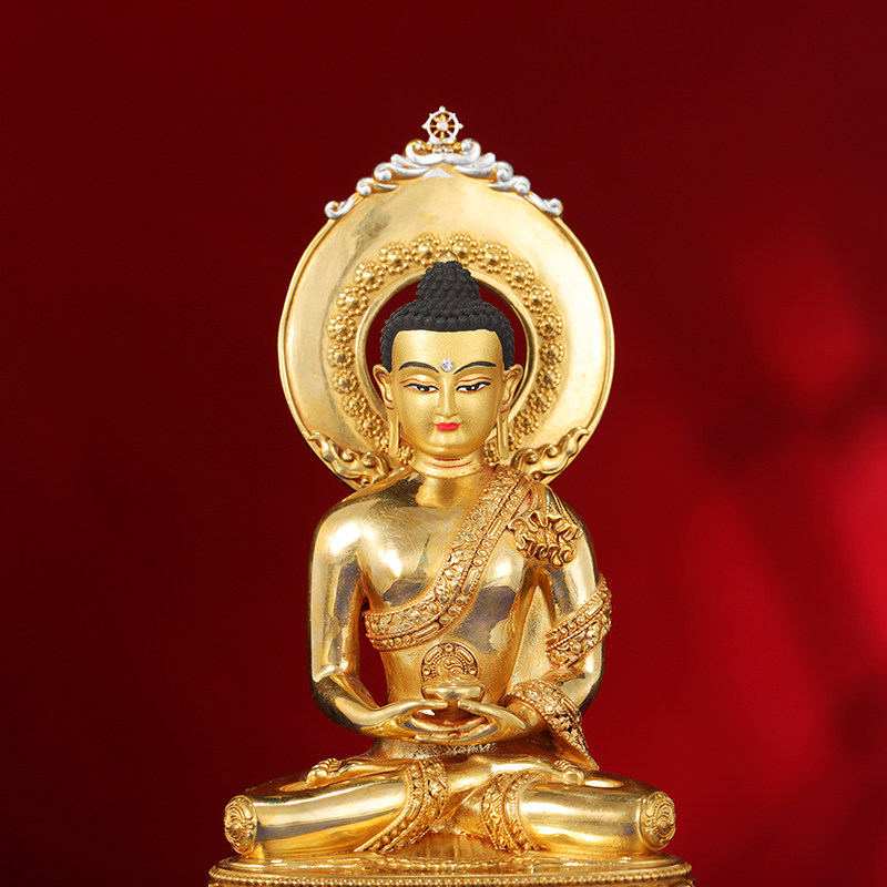 西藏阿弥陀佛铜佛像摆件藏式居家铜摆件阿弥陀佛小铜佛像3寸4寸