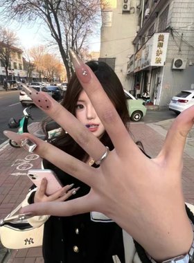 纯手工穿戴甲光疗甲显白穿戴美甲